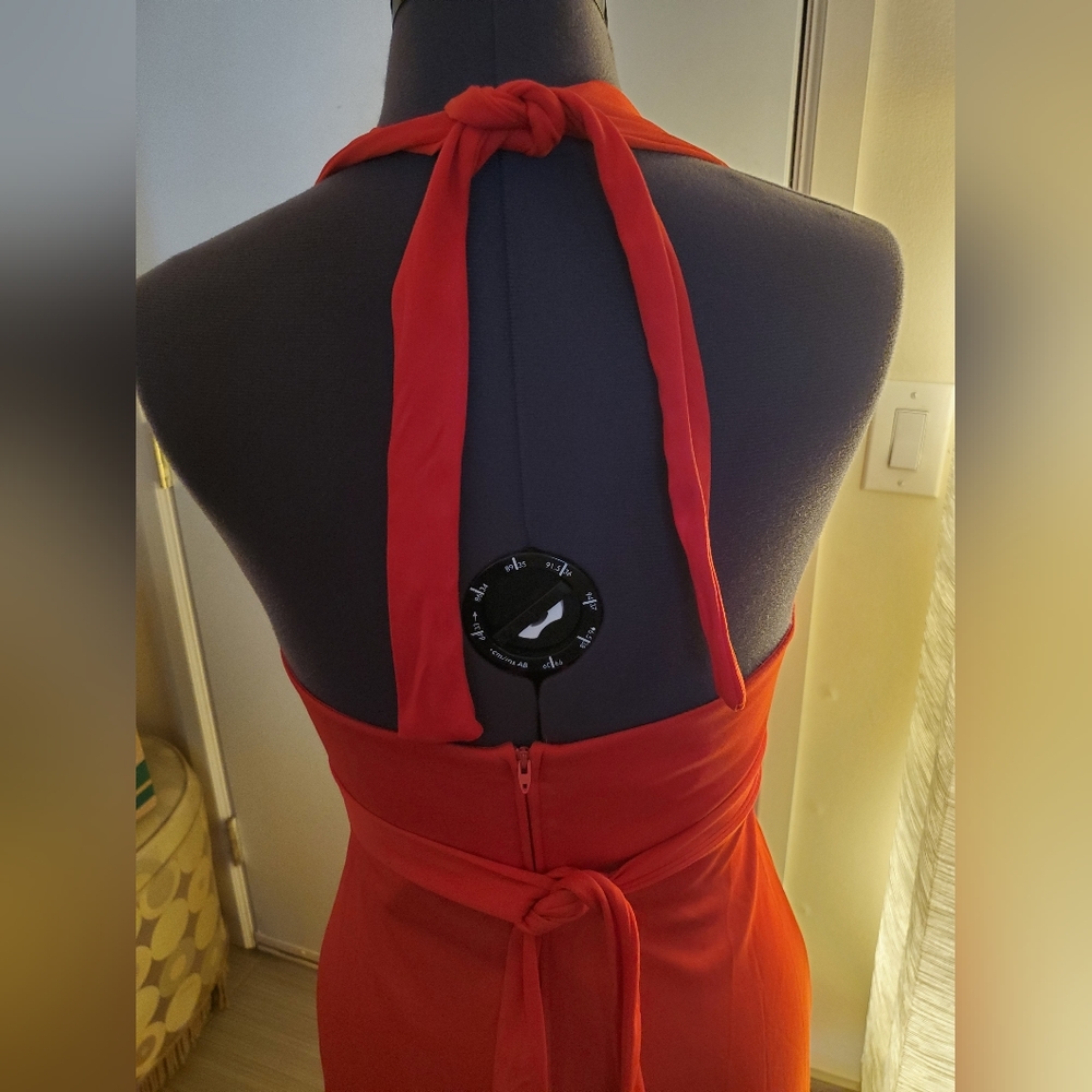 Vintage Act I Red Polyester 70s Dress - Picture 6 of 8